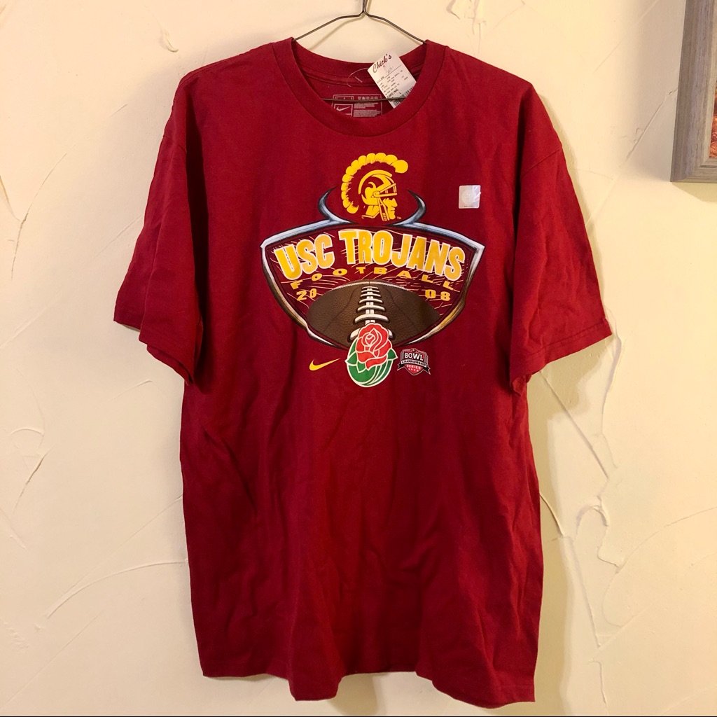 Nwt Usc Trojans Football 2008 Rose Bowl Champs Nike TShirt